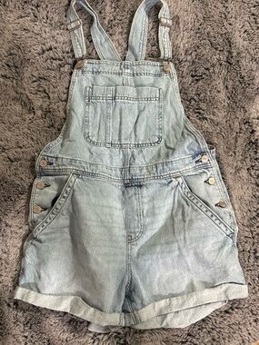 Arizona Jean Company Light Blue Denim Short Overalls